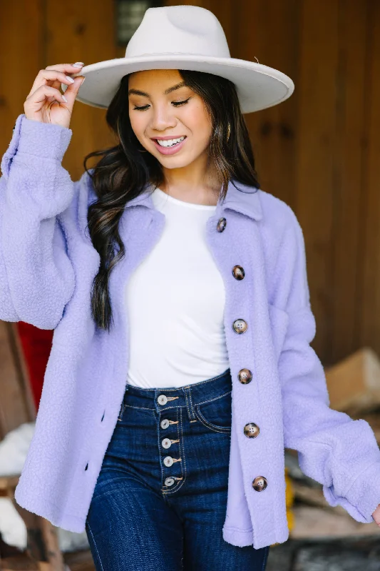 Take The Leap Lavender Purple Sherpa Jacket