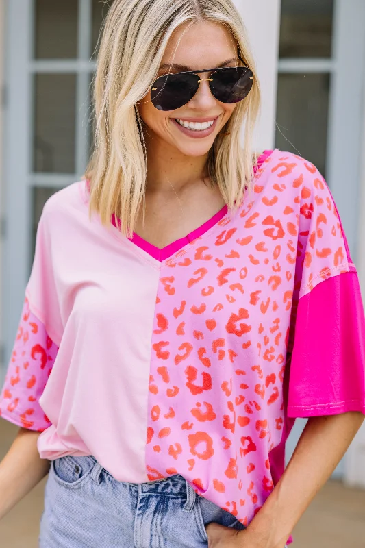 Free Your Love Pink Leopard Top