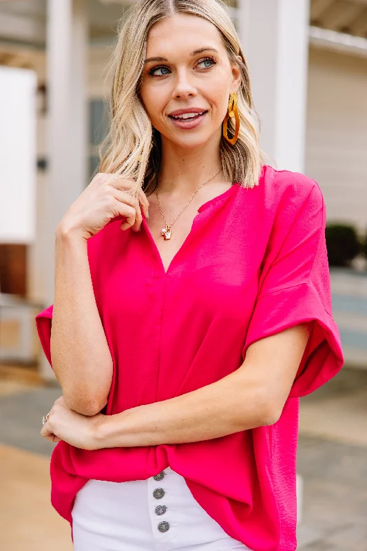 The Slouchy Fuchsia Pink Relaxed Top