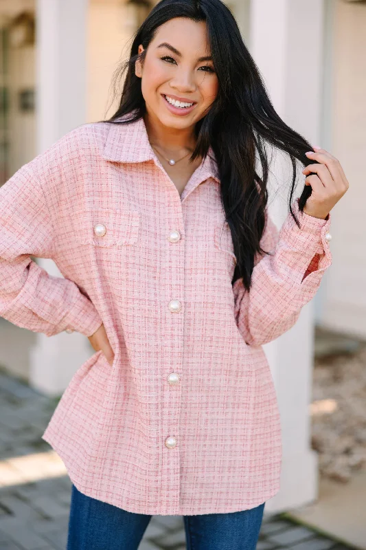 All Class Blush Pink Tweed Jacket