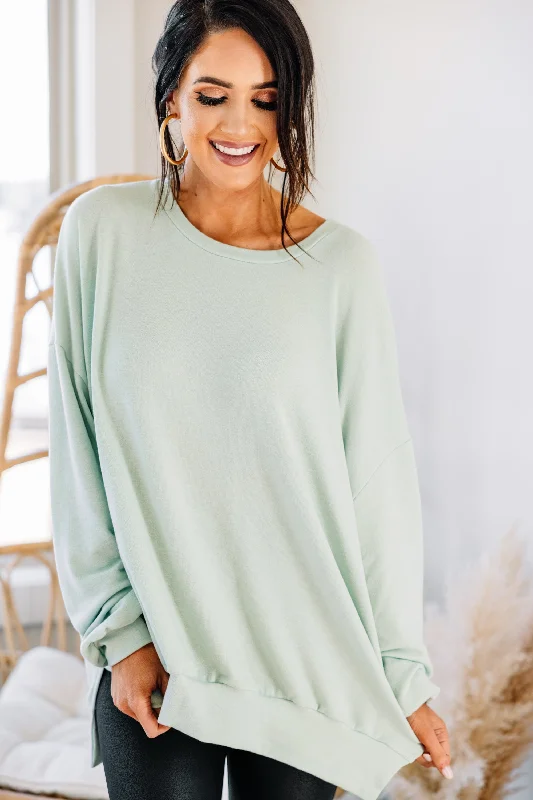 It's All Possible Sage Green So Soft Tunic