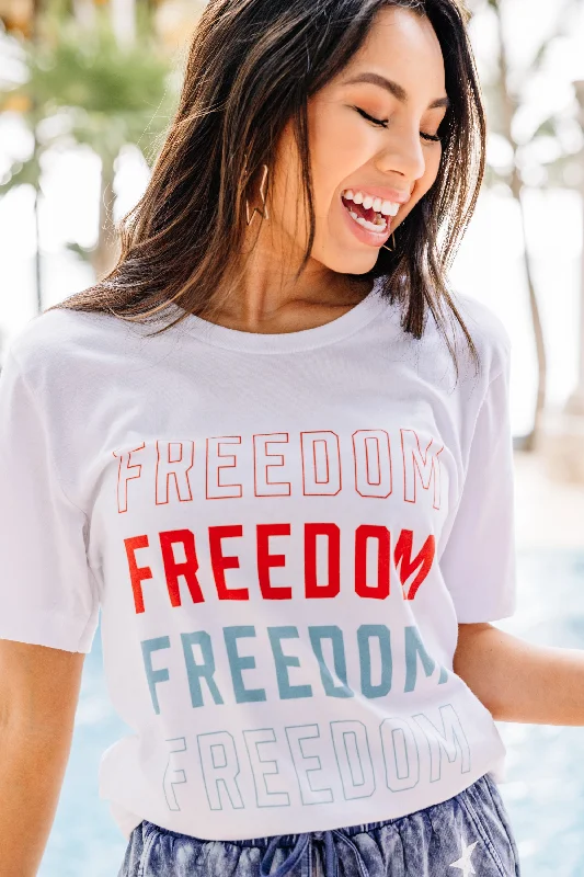 Freedom White Graphic Tee