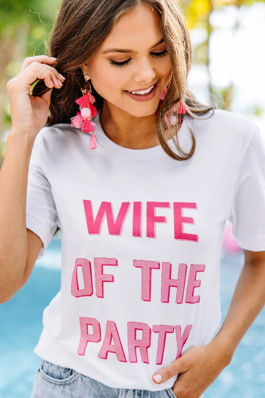 Wife Of The Party White Graphic Tee