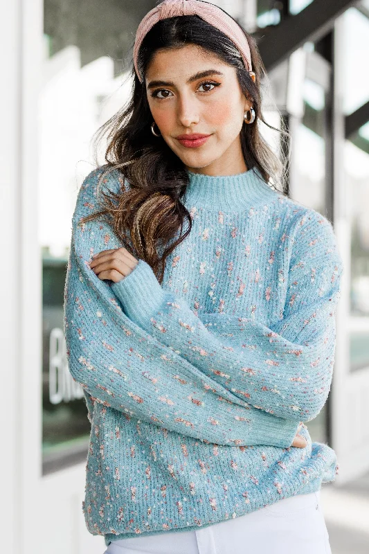 Just Because Blue Confetti Sweater