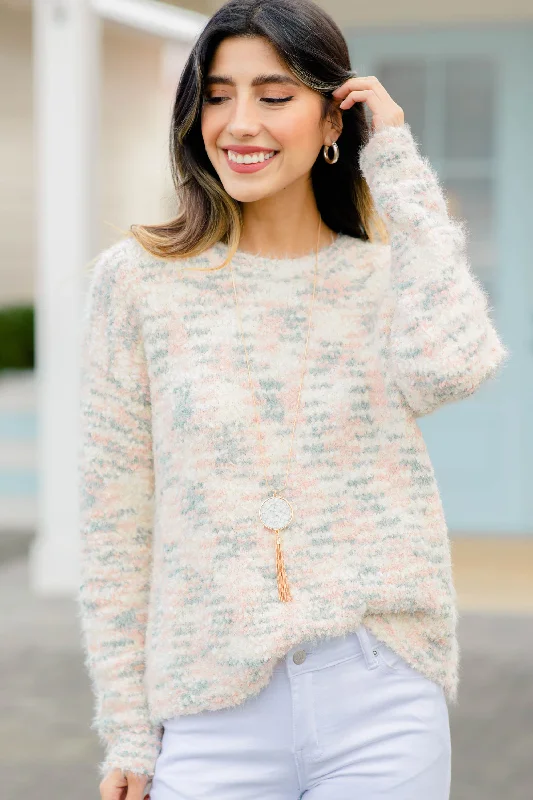 Save The Day Ivory White Confetti Sweater