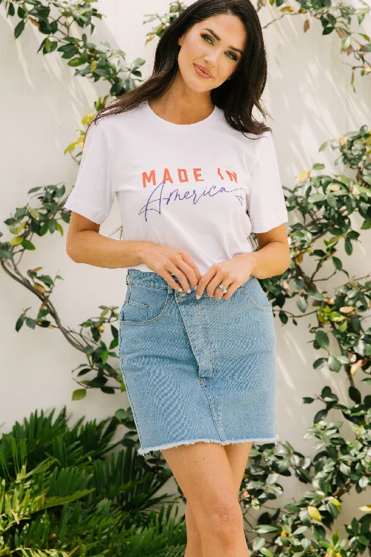 Made In America White Graphic Tee