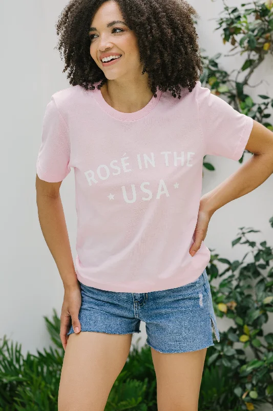 RosÃ© In The USA Baby Pink Graphic Tee