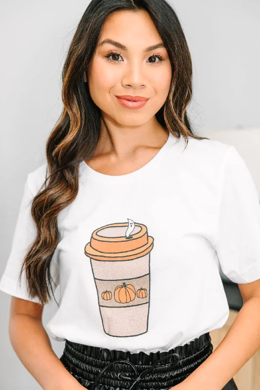 Haunt Coffee White Graphic Tee