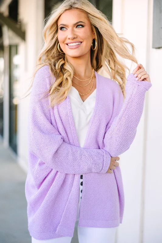 Call On Me Lavender Purple Cardigan