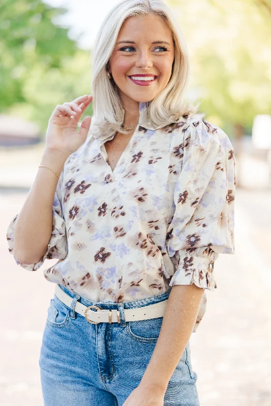 Pinch: Thinking Of You Cream White Floral Blouse