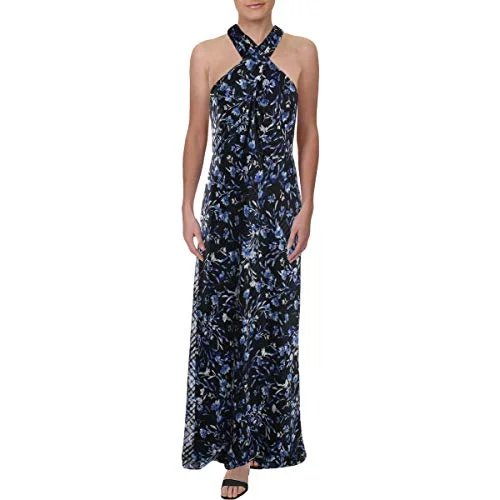 Lauren Ralph Lauren Floral Metallic Satin Gown