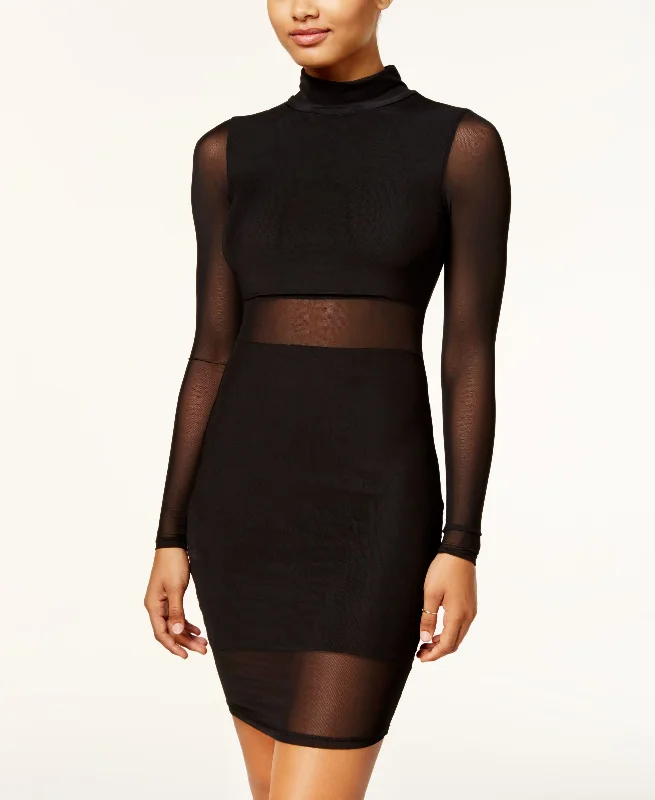 Material Girl Juniors Illusion Mesh Bodycon Dress