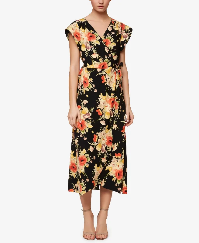 Sanctuary Floral Print Wrap Midi Dress