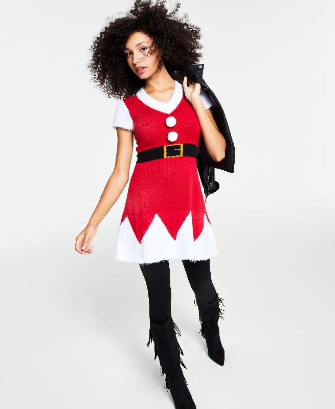 Juniors' Santa Sweater Dress