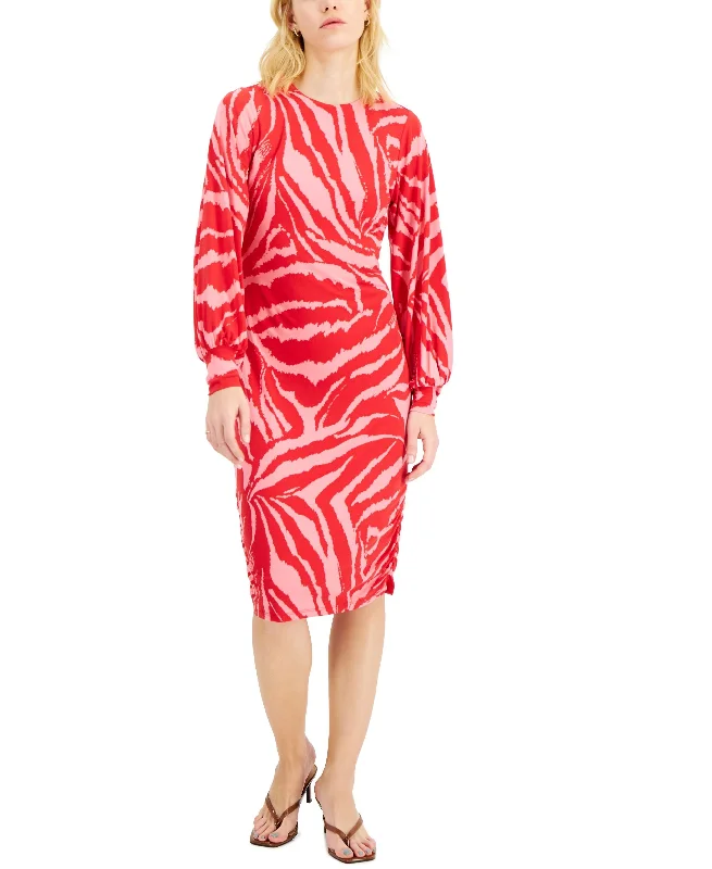 INC International Concepts Printed Knit Midi Dress