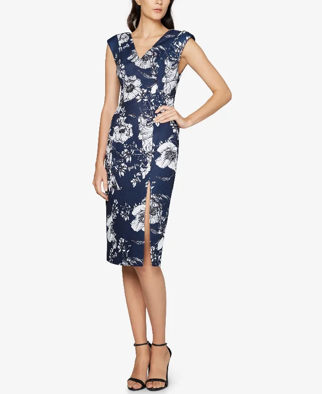 Fame Partners Floral Print Sheath Dress