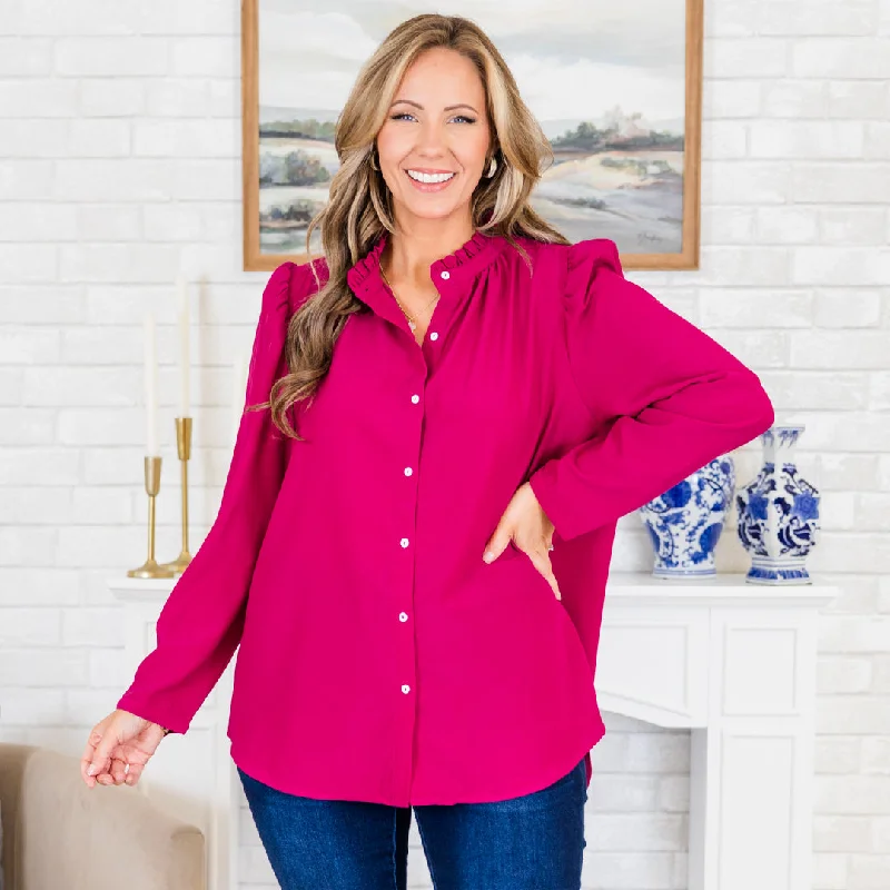 Call It Chic Blouse, Magenta