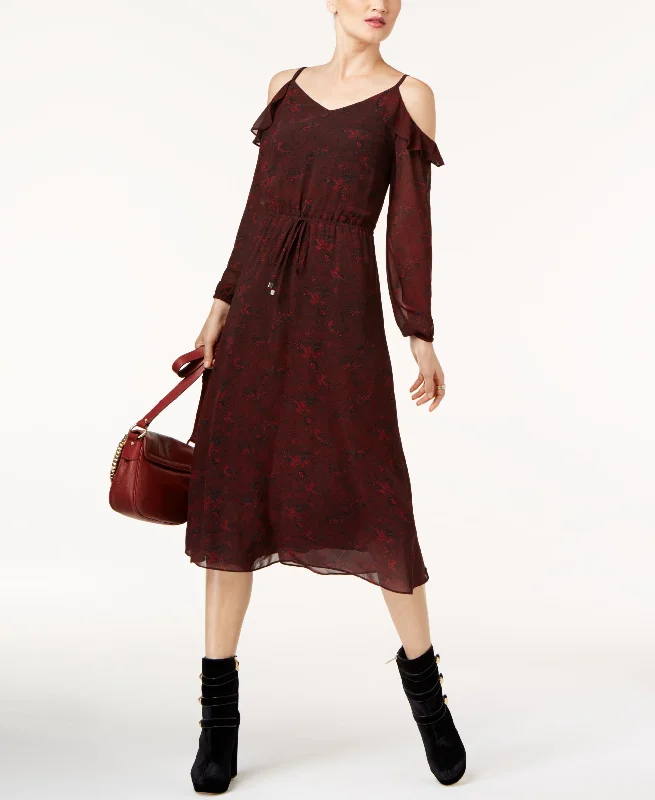 Michael Michael Kors Printed Cold Shoulder Dress