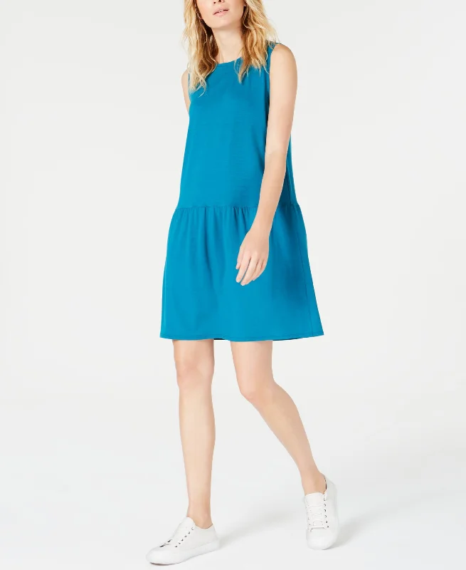 Eileen Fisher Drop Waist Mini Tencel Dress