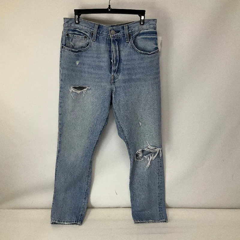 Blue Denim Jeans Straight Levis, Size 8