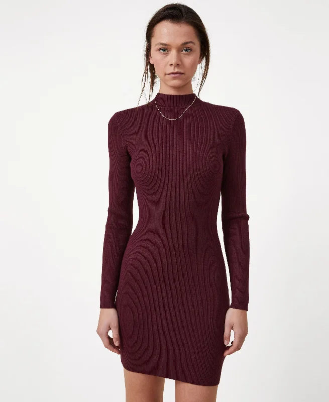 Women's Mock Neck Sweater Dress