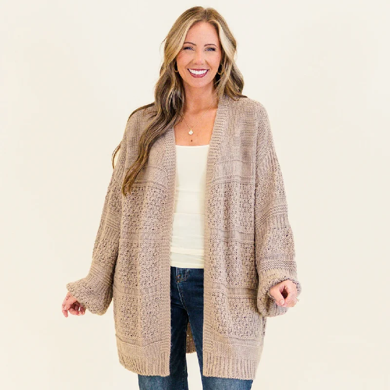 Keepin' Cozy Cardigan, Taupe