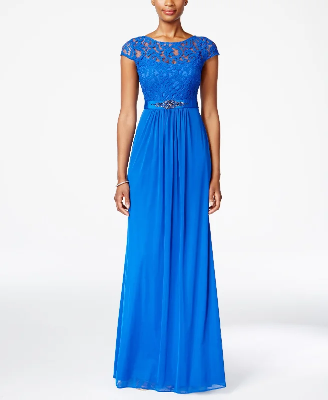 Adrianna Papell Lace Illusion Gown