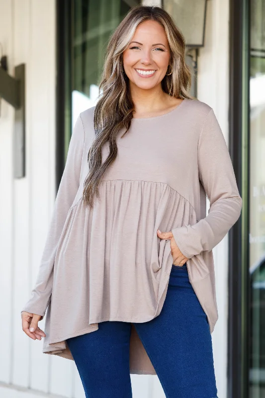 Dear My Love Top, Ash Mocha