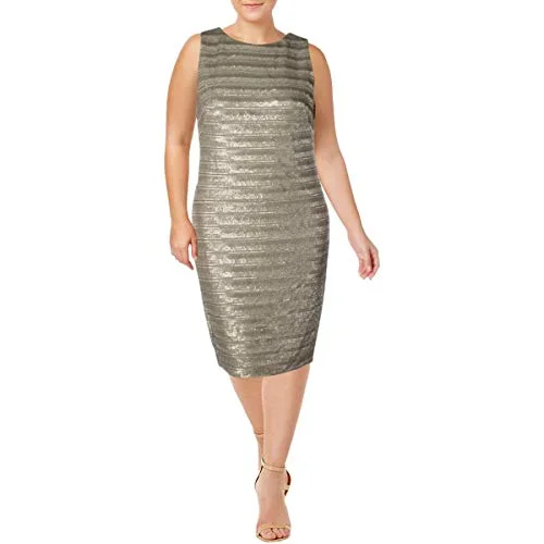 Lauren Ralph Lauren Striped Metallic Cocktail Dress