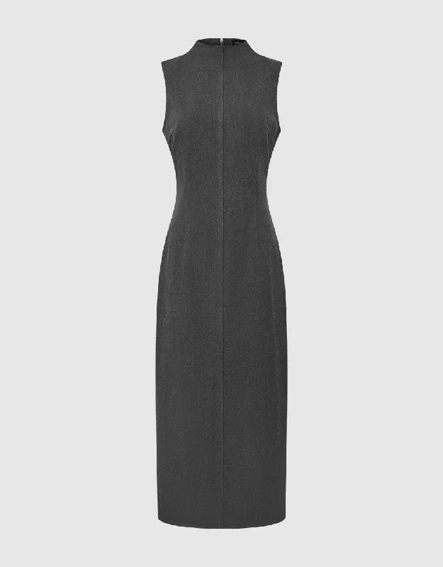 Sleeveless Straight Dress