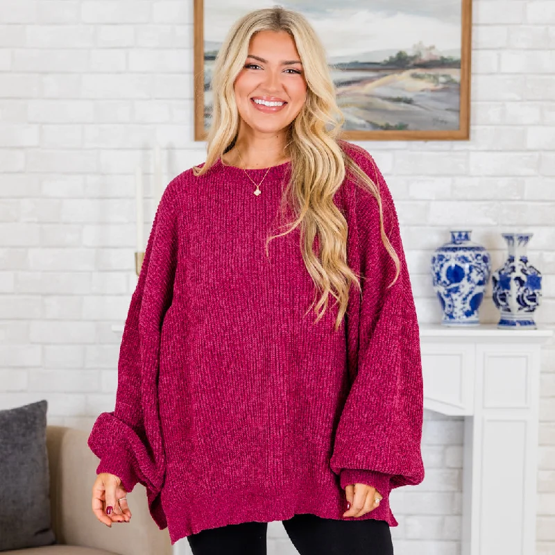 Simple But Sweet Sweater, Magenta