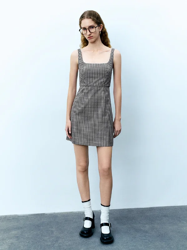 Plaid A-Line Dresses