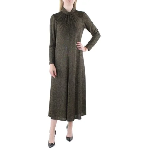 Womens Twist Front Long Cocktail and Party Dress