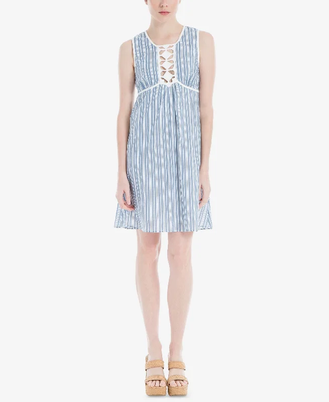 Max Studio London Striped Cutout Dress