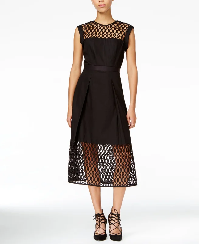 Rachel Rachel Roy Lace Trim Fit Flare Dress