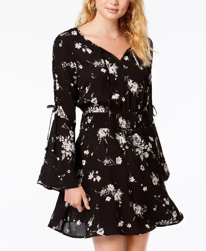 American Rag Juniors Printed Bell Sleeve Dress