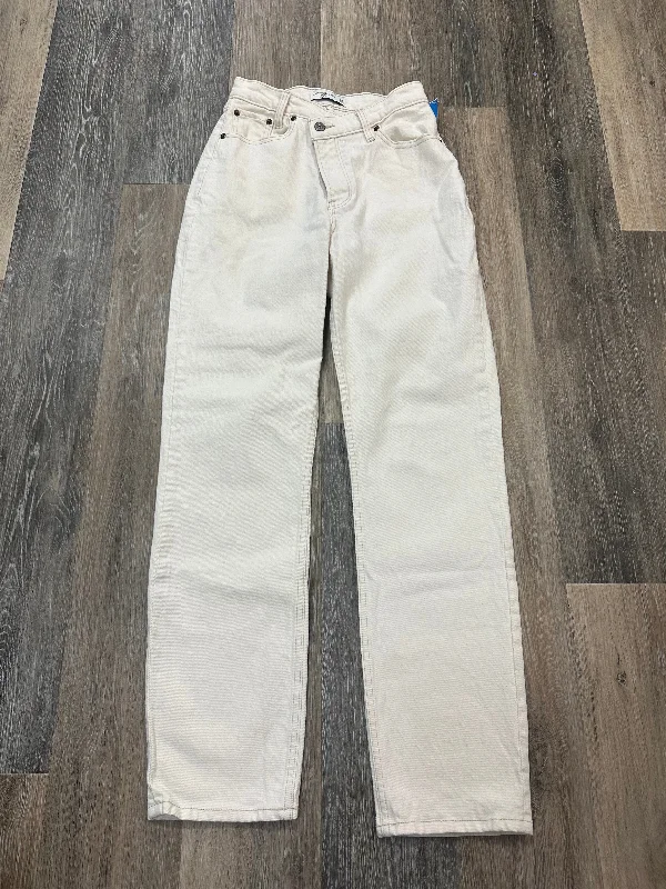 Cream Jeans Straight Abercrombie And Fitch, Size 00