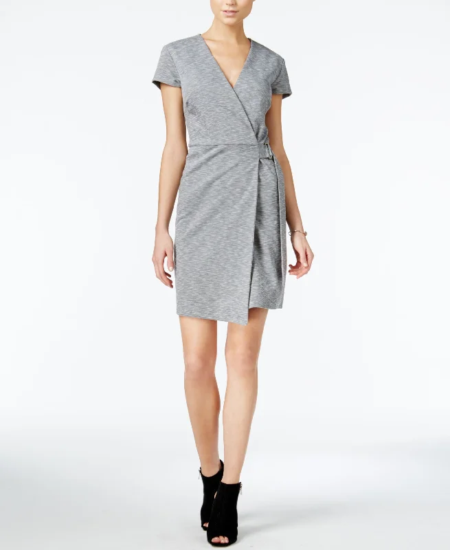 BAR III Short Sleeve Wrap Dress