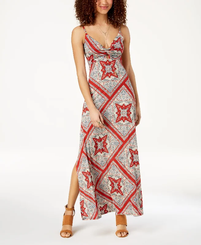 American Rag Juniors Printed Twist Front Maxi Dress