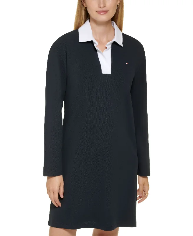 Tommy Hilfiger Womens Johnny Collar Rugby Dress