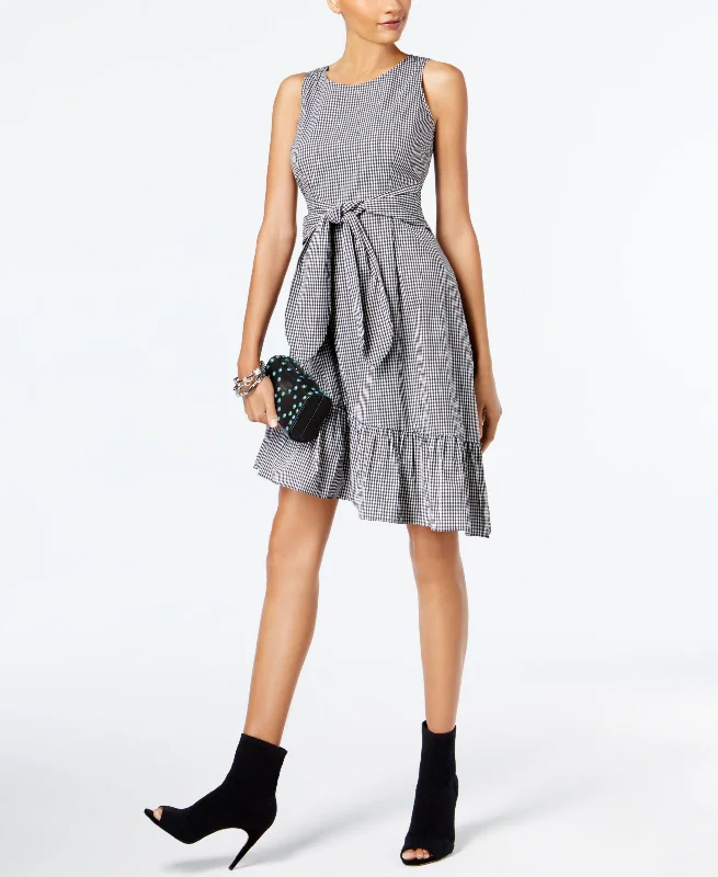 INC International Concepts Checkered Asymmetrical Dress