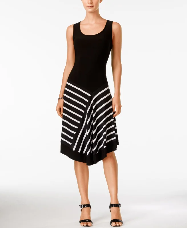 Msk Asymmetrical Printed A Line Dress