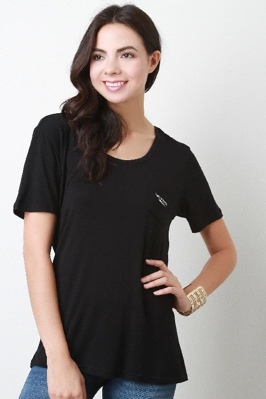 Queen Of Everything Pocket-T Top Refined Women's Velvet