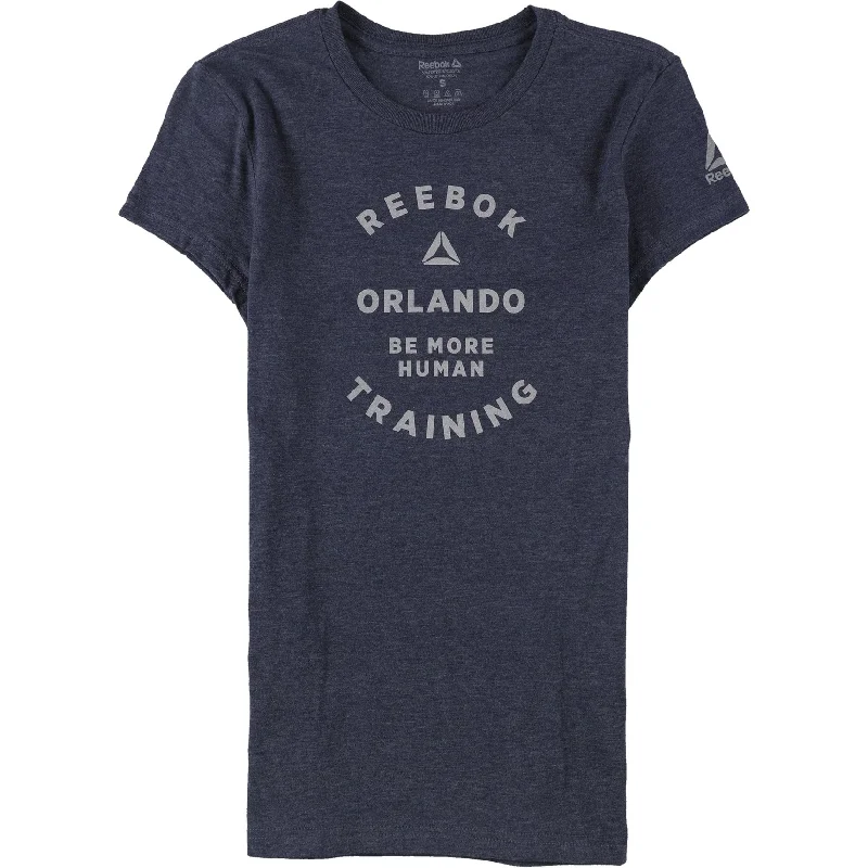 Reebok Womens Orlando Training Graphic T-Shirt, Blue, Small purpose