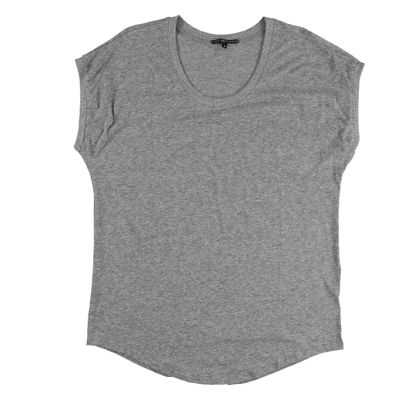 TRULY MADLY DEEPLY Womens Heathered Cap Sleeve Basic T-Shirt, Grey, Medium Sporty Women's Tennis TRULY MADLY DEEPLY Womens Heathered Cap Sleeve Basic T-Shirt, Grey, Medium Sporty Women's Tennis