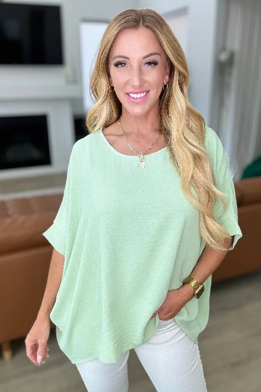 Feels Like Me Dolman Sleeve Top in Sage Luxurious Women's High -  end