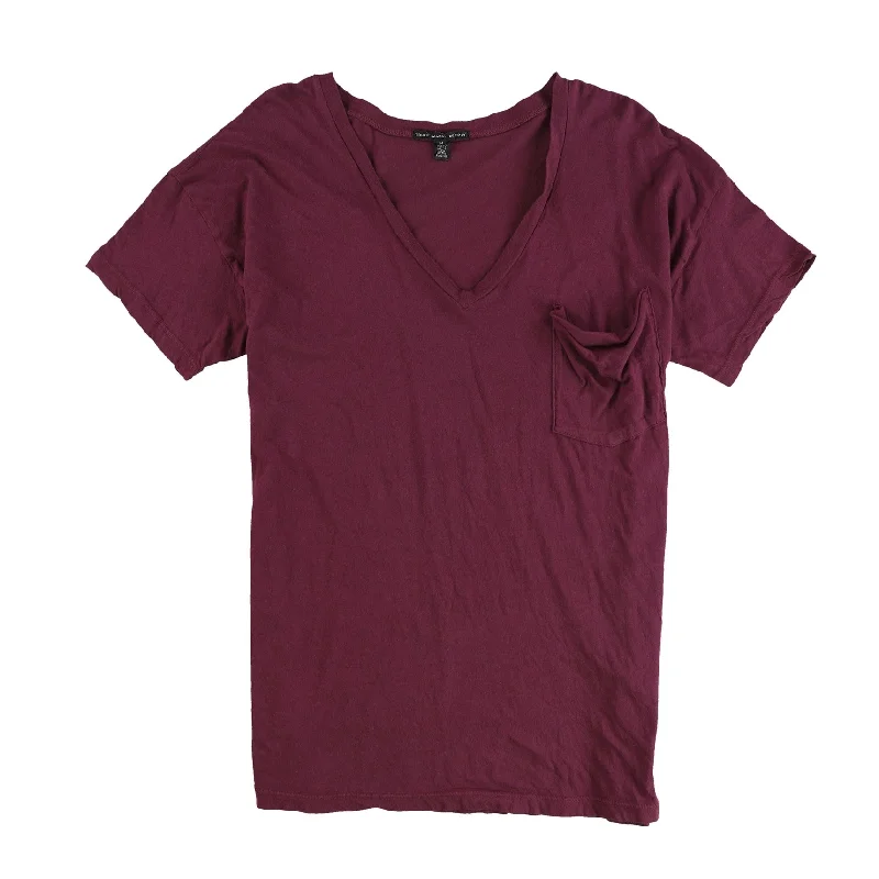 TRULY MADLY DEEPLY Womens Solid Chest Pocket Basic T-Shirt, Purple, Medium Dapper Women's Bow - adorned TRULY MADLY DEEPLY Womens Solid Chest Pocket Basic T-Shirt, Purple, Medium Dapper Women's Bow - adorned