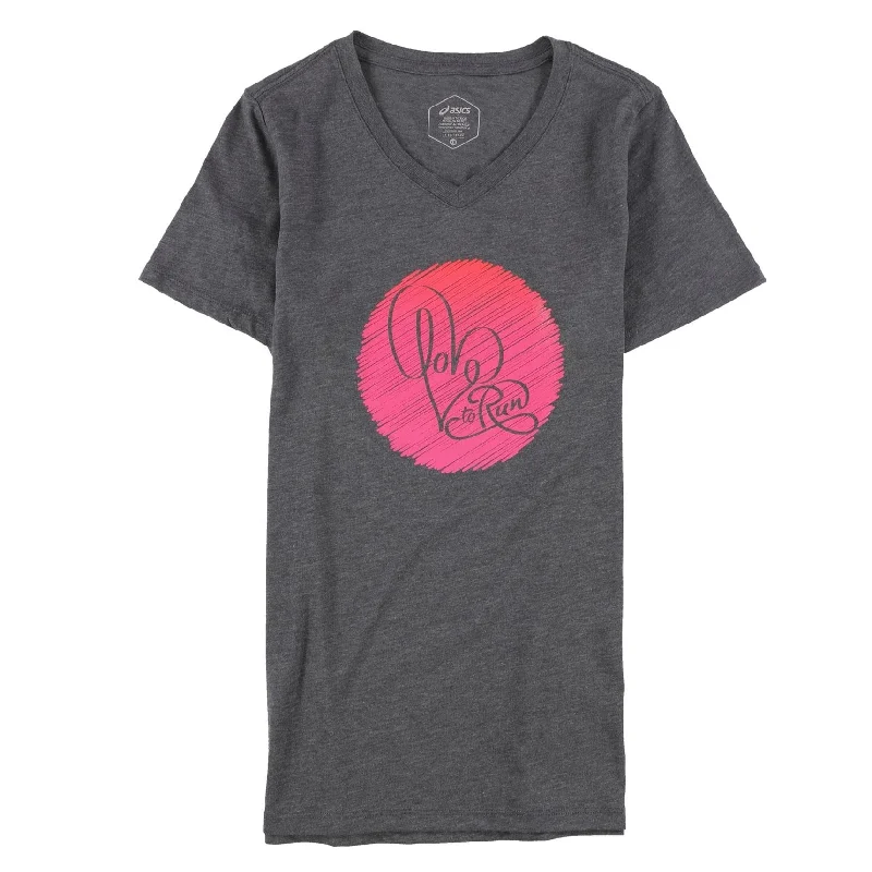 ASICS Womens Love To Run Graphic T-Shirt, Grey, X-Small Refined Women's Hand - crafted ASICS Womens Love To Run Graphic T-Shirt, Grey, X-Small Refined Women's Hand - crafted