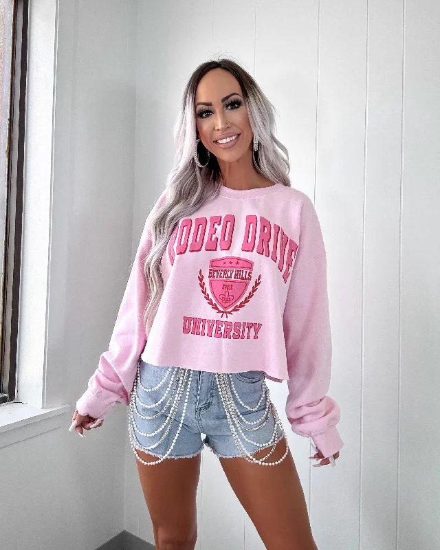 Rodeo Drive Crop Sweatshirt - Pink Refined Women's 