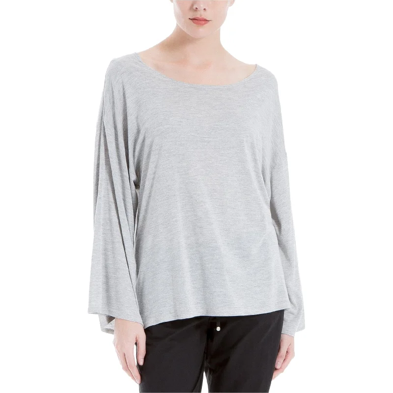 Max Studio London Womens Draped-Sleeve Basic T-Shirt Minimalist Women's Casual
